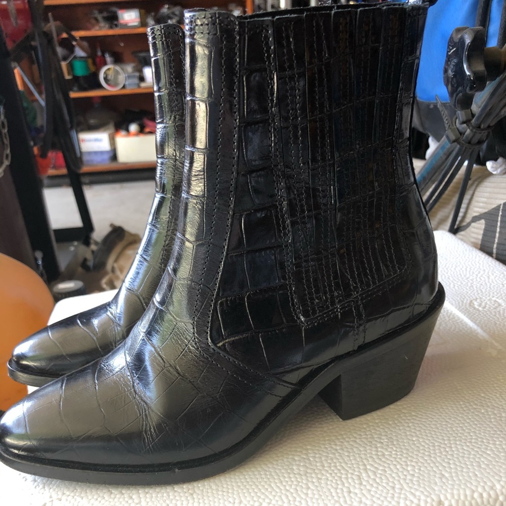 All Saints crocodile Leather Boots